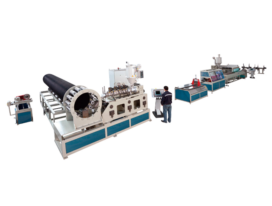 spiral pipe extrusion line