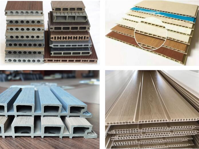 Products of WPC Decking & PVC Wall Panel Extrusion Machine Lines