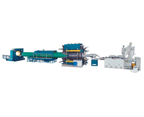 Vertical Double Wall Corrugated Pipe Extrusion Line